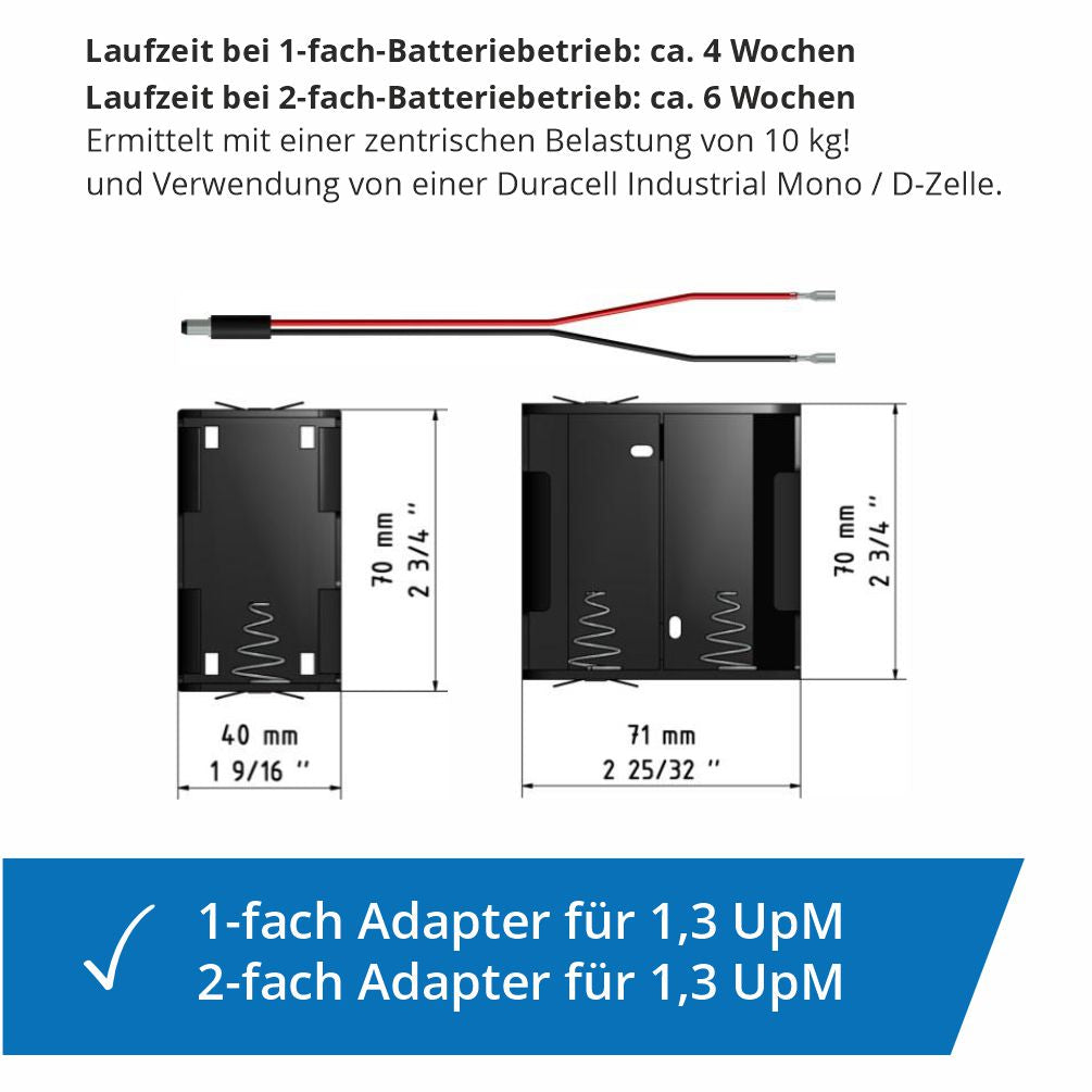 2 Sorten Batteriehalter für Batterie-Drehbühne 10 Kilogramm