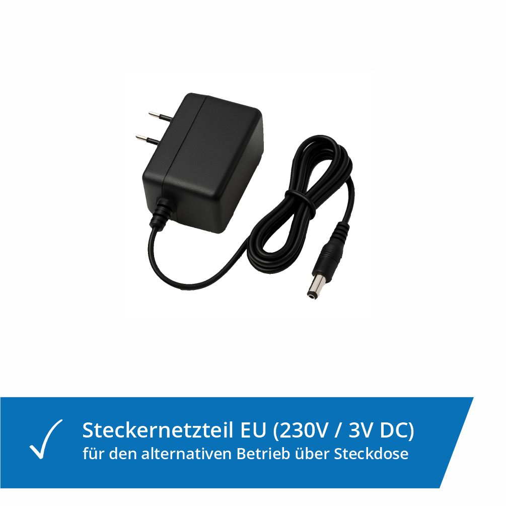 Steckernetzteil 230 Volt für den alternativen Betrieb der Batteriedrehbühne 10 Kilogramm