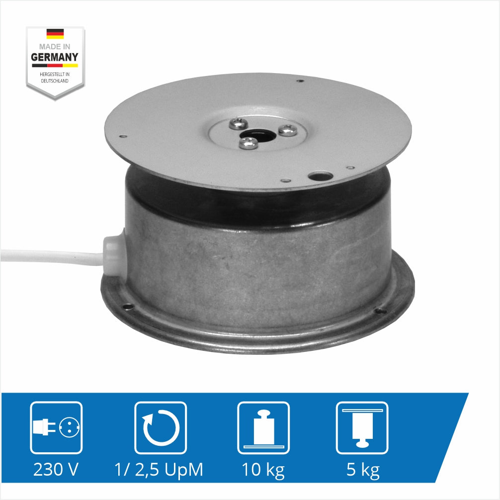 Extrem robuste Drehbühne mit einer Tragkraft von 10 Kilogramm, perfekt für Produktevideoaufnahmen