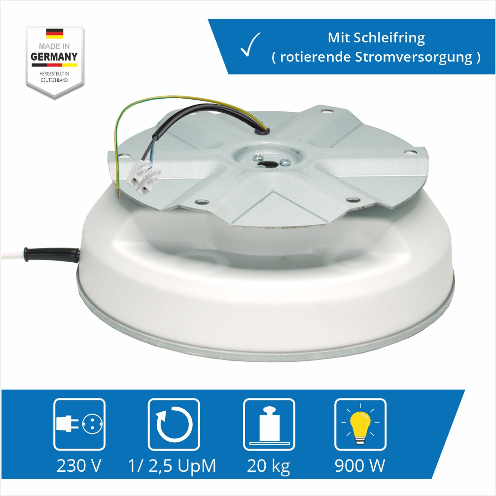 25 kg Drehbühne mit Schleifring – für drehende Geräte mit Strombedarf