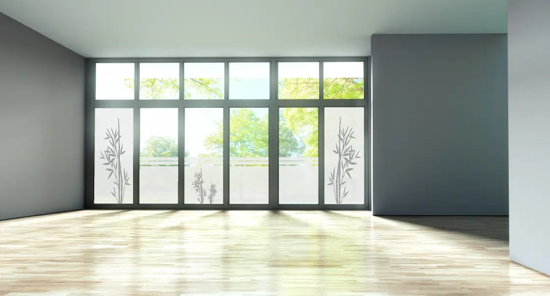 Selbstklebende Sichtschutzfolien für Fenster mit Motiv Bambus