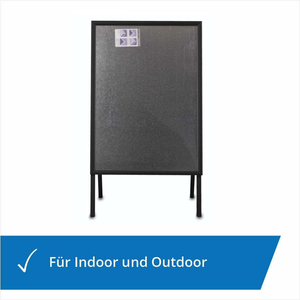 Kundenstopper oder Plakataufsteller A1 oder A2 in der Farbe schwarz