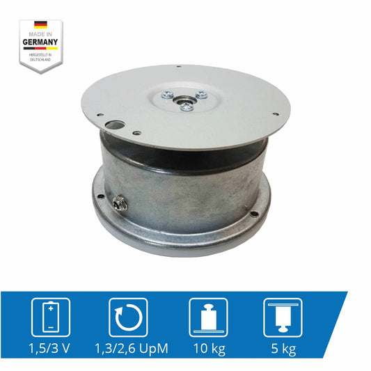 Professionelle Metall-Drehbühne mit Batteriebetrieb für ruckelfreie 360 Grad Videoaufnahmen schwerer Produkte bis 10 kg