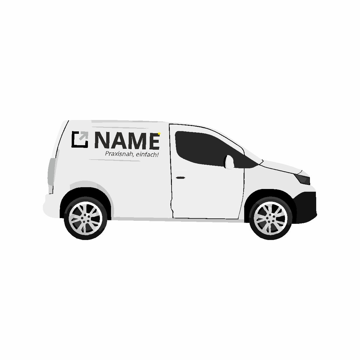 Fahrzeugbeschriftung mit Firmenlogo – mobile Werbung im Corporate Design mit Klebefolien und Digitaldruck