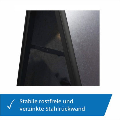 Detail des Klappmechanismus: Kundenstopper oder Plakatständer A1 oder A2 in der Farbe schwarz 