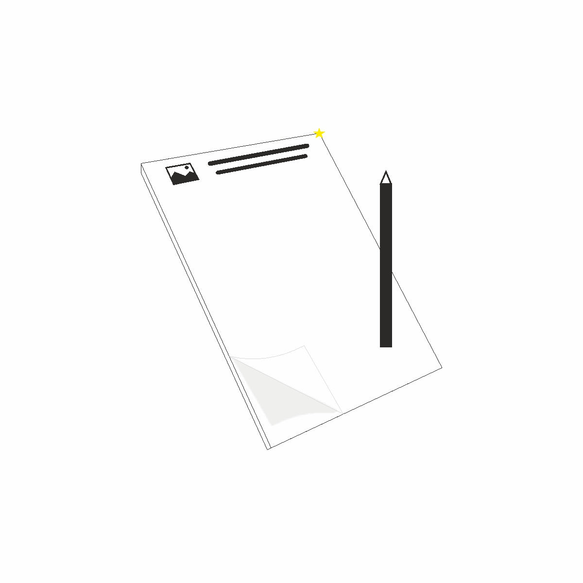 Individuell bedruckte Schreibblöcke mit Logo und Firmenlayout
